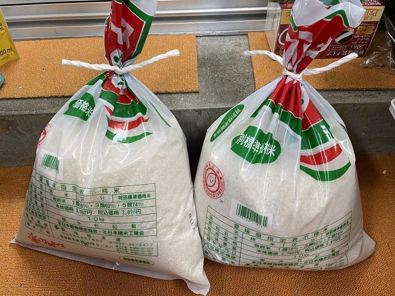 12月のご支援品12/2　お米、小麦粉、そば、マカロニ
