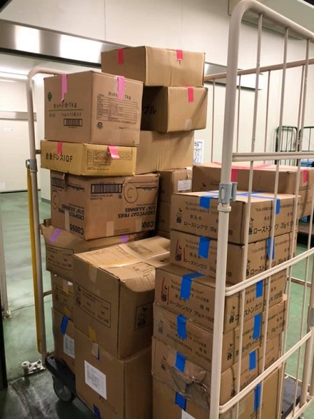 食材の引き取り