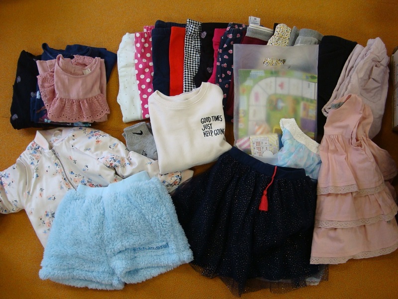 1月のご支援品 子ども服等