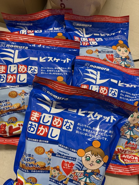 1月のご支援品1/11　ミレービスケット