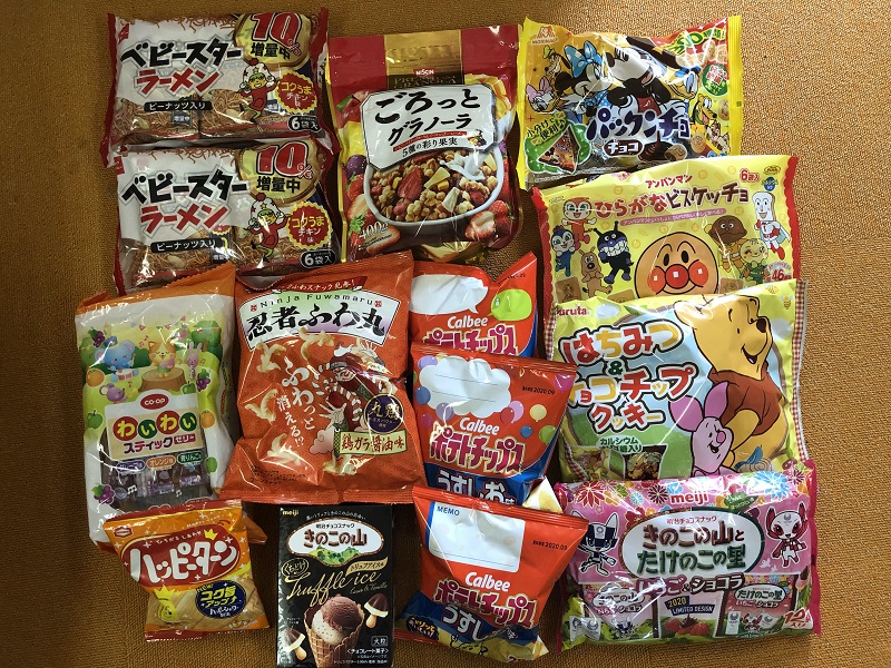 5月のご支援品 5/18お菓子、ジュース等